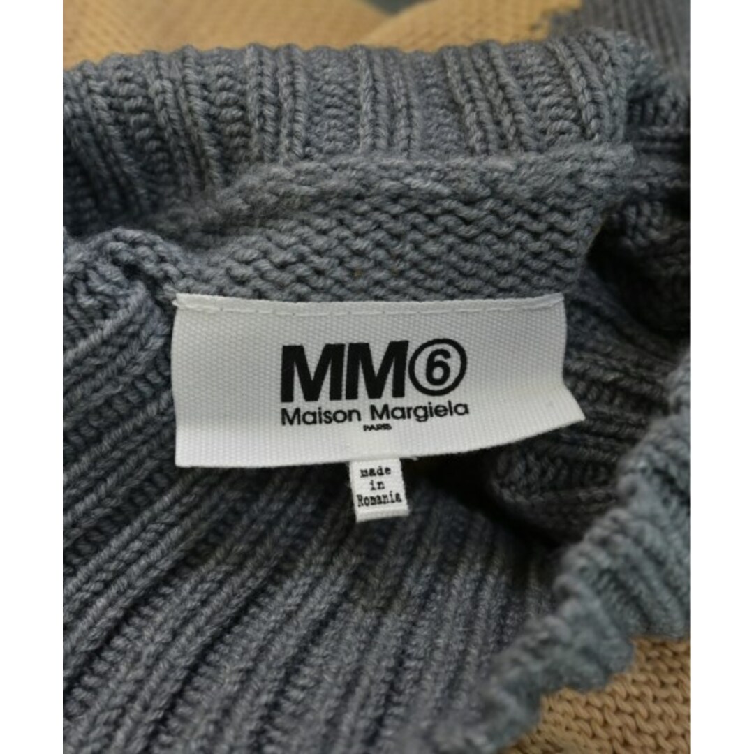 MM6(エムエムシックス)のMM6 エムエムシックス ニット・セーター M グレーxベージュ 【古着】【中古】 レディースのトップス(ニット/セーター)の商品写真