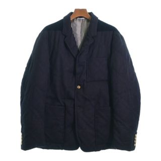 トムブラウン(THOM BROWNE)のTHOM BROWNE トムブラウン カジュアルジャケット 4(XL位) 紺 【古着】【中古】(テーラードジャケット)