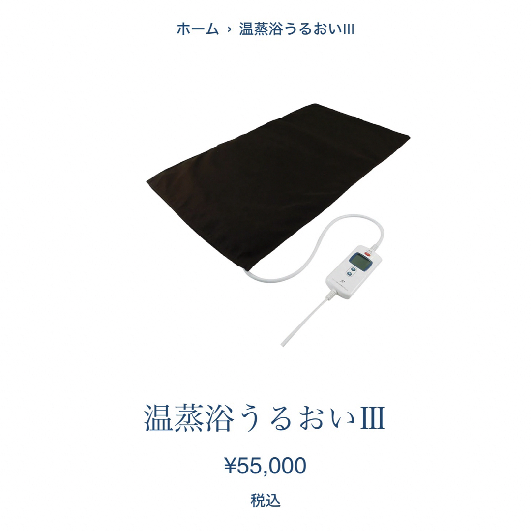 温蒸浴うるおいⅢ スマホ/家電/カメラの冷暖房/空調(電気毛布)の商品写真