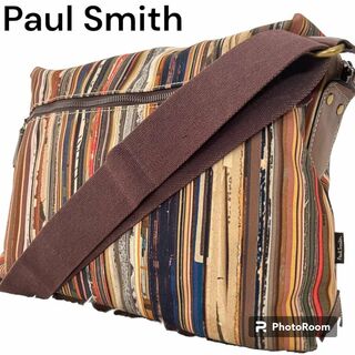 Paul Smith - ポールスミス　ショルダーバッグ　コットン　マルチストライプ　総柄　メンズ　肩掛け