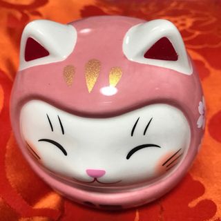 セトラー(SETTLER)の桜ダルマ招き猫新品(置物)