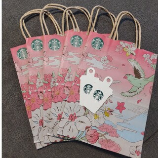 スターバックスコーヒー(Starbucks Coffee)のスターバックス SAKURA2024 ショッパー 5枚 タグ2枚付き 紙袋(ショップ袋)