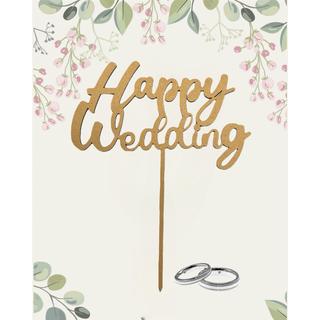 【ウェディング】ケーキトッパー(Happy Wedding)(その他)