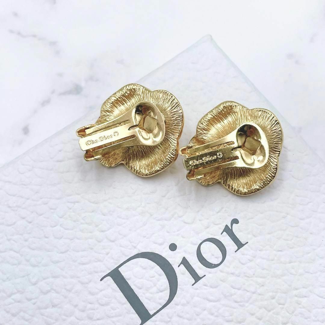 Christian Dior(クリスチャンディオール)の✨美品✨ DIOR パール フラワー イヤリング ヴィンテージ ラインストーン レディースのアクセサリー(イヤリング)の商品写真