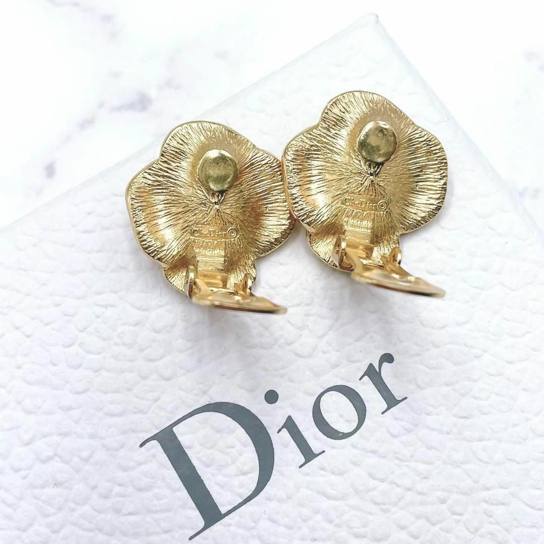 Christian Dior(クリスチャンディオール)の✨美品✨ DIOR パール フラワー イヤリング ヴィンテージ ラインストーン レディースのアクセサリー(イヤリング)の商品写真