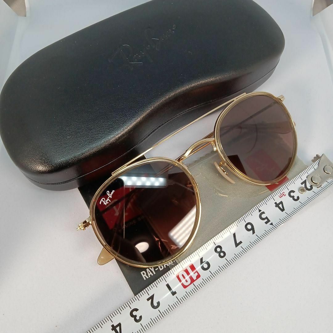 Ray-Ban(レイバン)の56超美品　レイバン　サングラス　メガネ　眼鏡　度無　9647S　ゴールド メンズのファッション小物(サングラス/メガネ)の商品写真