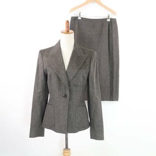 マックスマーラ(Max Mara)のMAXMARA マックスマーラ ジャケット スカート 2点 42 スカートひざ下丈 ウール アンゴラ 白タグ レディース AY5050A61 (スーツ)