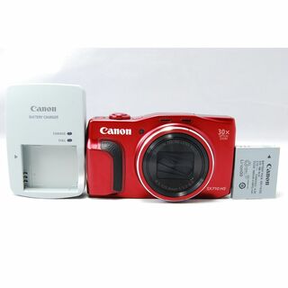 キヤノン(Canon)の■美品■Canon PowerShot SX710HS レッド(コンパクトデジタルカメラ)