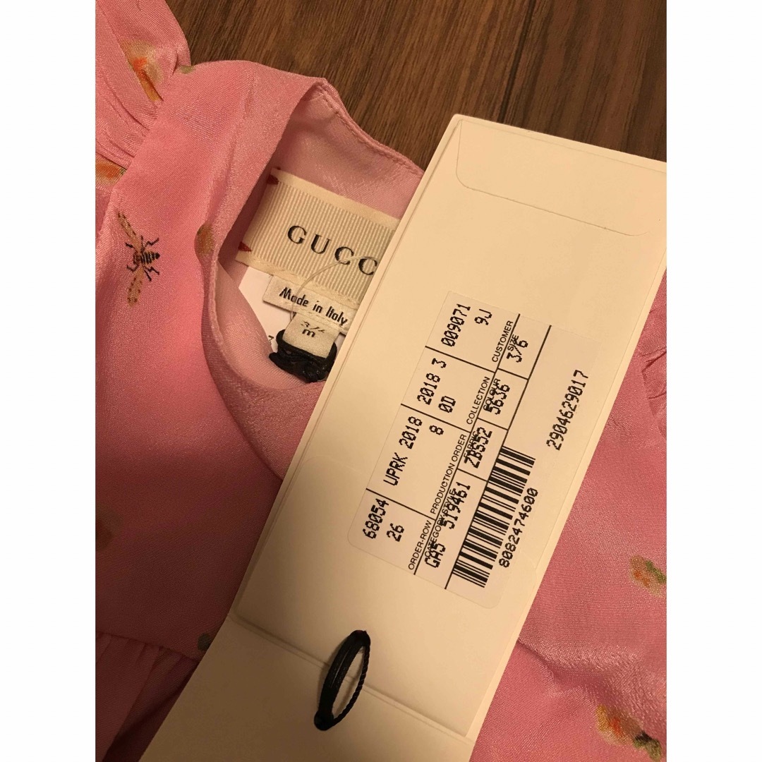 Gucci(グッチ)の新品　グッチ　ワンピース　60 70 ドレス　ドレスワンピース　シルクワンピース キッズ/ベビー/マタニティのベビー服(~85cm)(ワンピース)の商品写真
