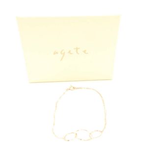 agete - 最終価格 アガット K18YG 0.03ct ダイヤモンドブレスレットの