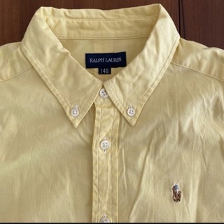 ラルフローレン(Ralph Lauren)のラルフローレン 長袖ボタンダウンシャツ 140 ワイシャツ 黄色イエロー(Tシャツ/カットソー)