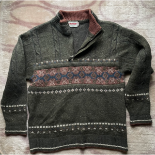 マックレガー(McGREGOR)のMcGREGOR：ハーフジップ セーター Mサイズ（毛80％ 絹20％）(ニット/セーター)