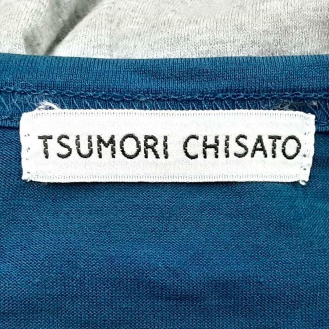 TSUMORI CHISATO(ツモリチサト)のTSUMORI CHISATO(ツモリチサト) ワンピース サイズ2 M レディース美品  - ライトグレー×ネイビー 半袖/ロング レディースのワンピース(その他)の商品写真