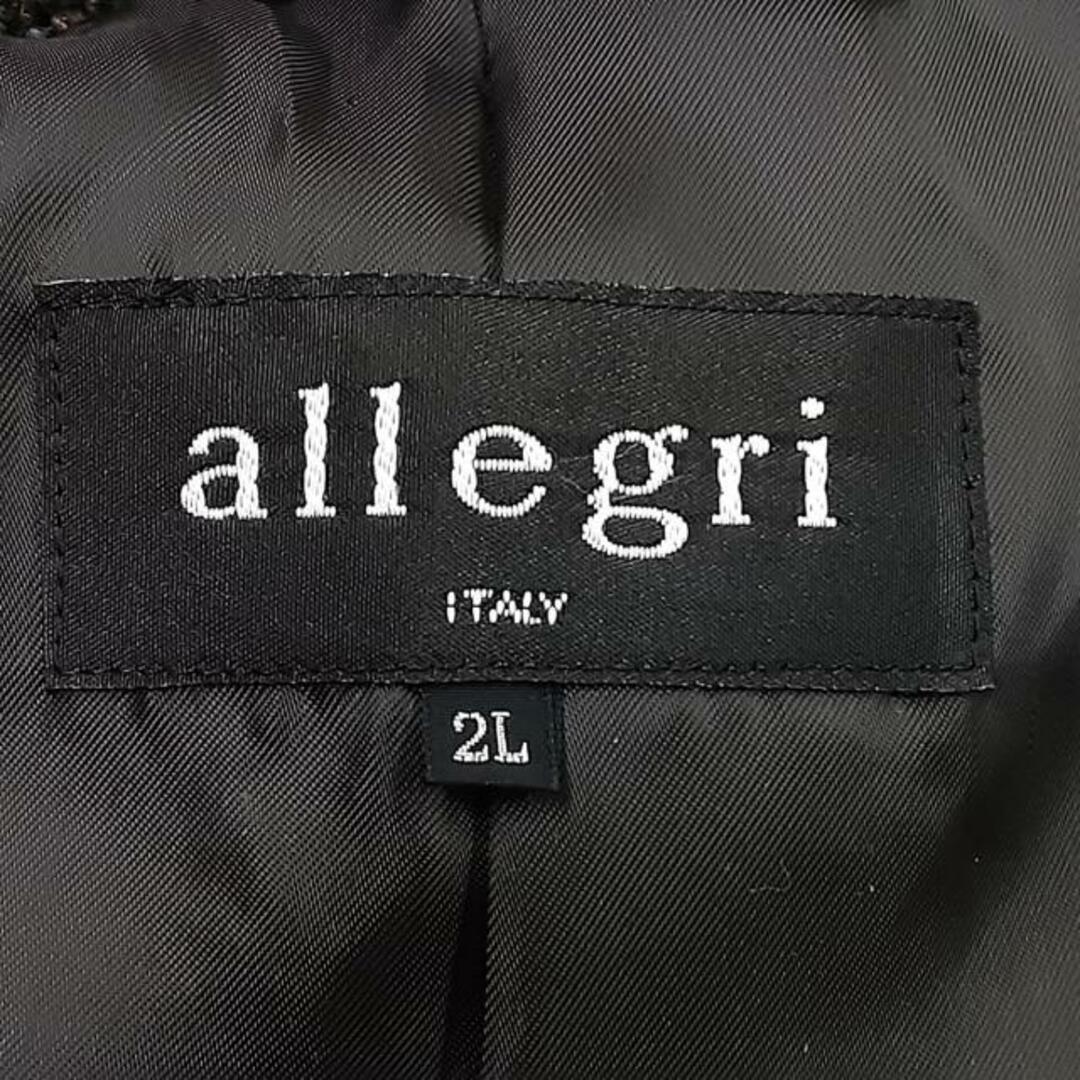 allegri(アレグリ)のallegri(アレグリ) コート サイズ2L メンズ美品  - ブラウン×黒×グレー 長袖/秋/冬 メンズのジャケット/アウター(その他)の商品写真