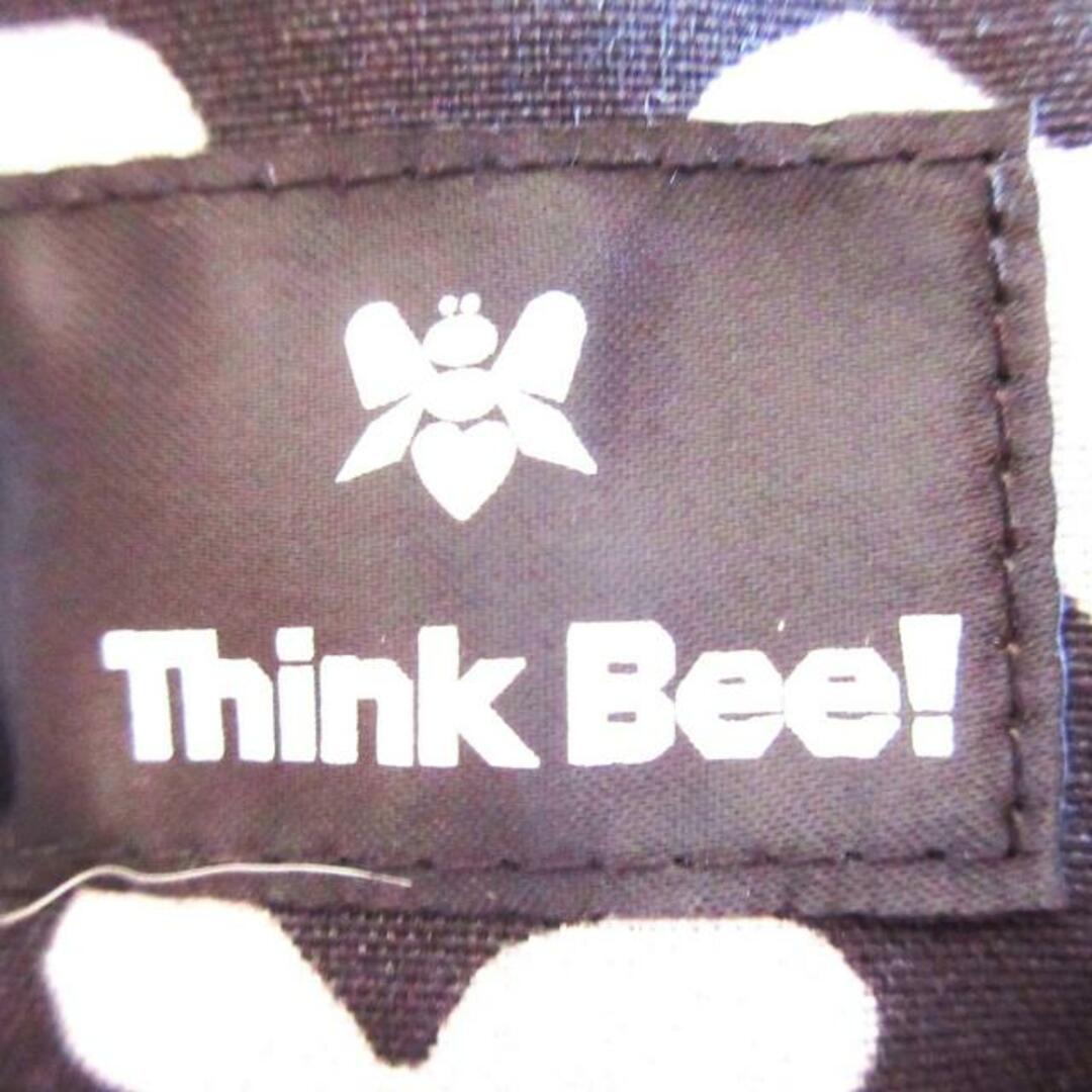 Think Bee!(シンクビー)のThinkBee(シンクビー) トートバッグ新品同様  - ダークグレー×ピンク×マルチ 花柄/ラインストーン/ボタン 化学繊維×エナメル（レザー） レディースのバッグ(トートバッグ)の商品写真