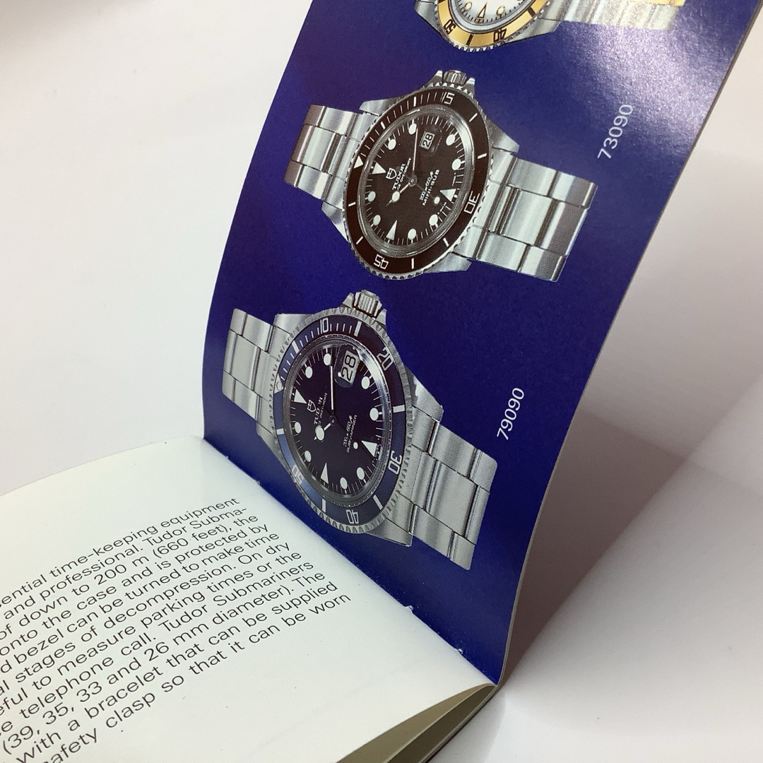 Tudor(チュードル)の1994年2月 チュードル チューダー 冊子 TUDOR 青 メンズの時計(その他)の商品写真