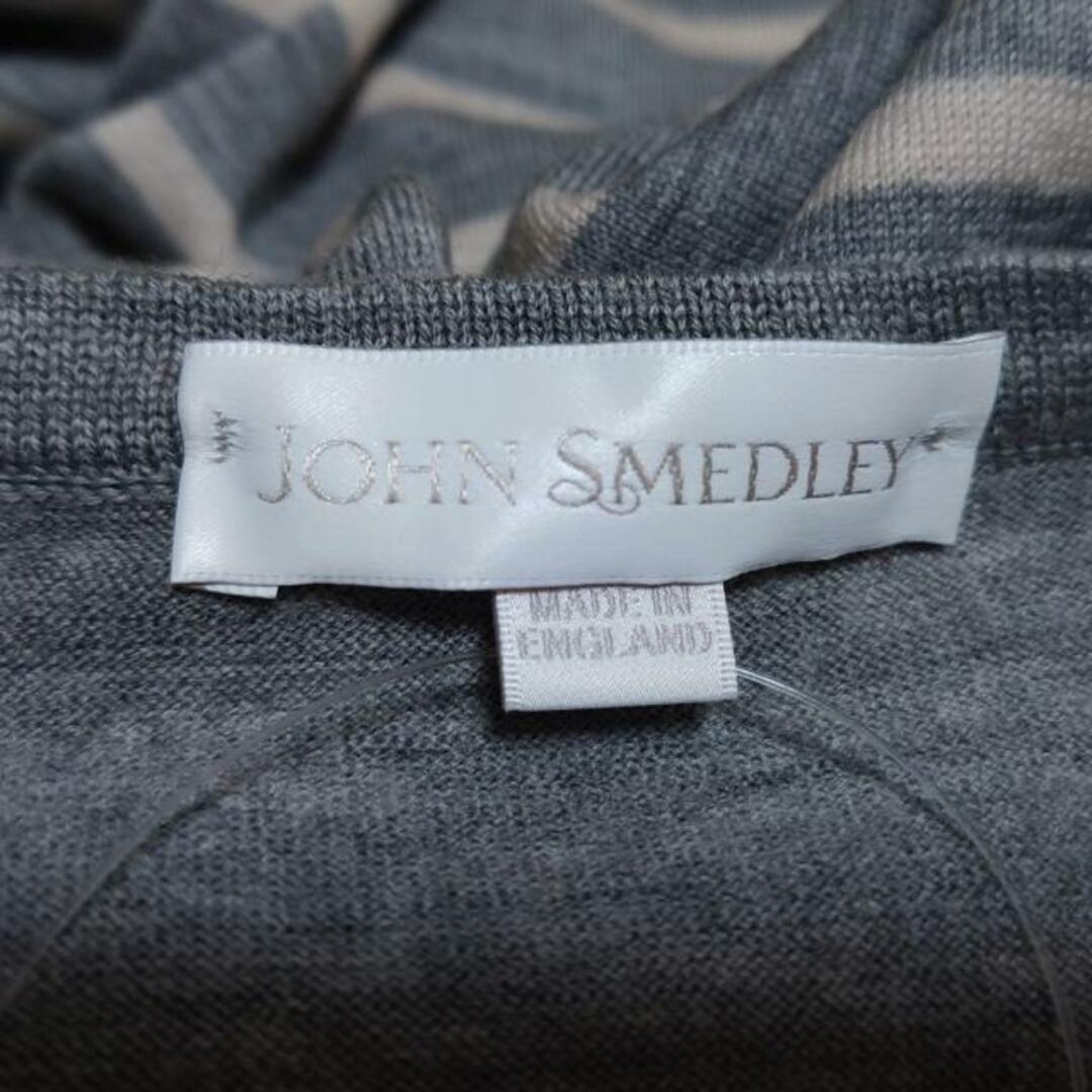 JOHN SMEDLEY(ジョンスメドレー)のJOHN SMEDLEY(ジョンスメドレー) 七分袖セーター レディース - グレー×レッド×マルチ クルーネック/ボーダー レディースのトップス(ニット/セーター)の商品写真