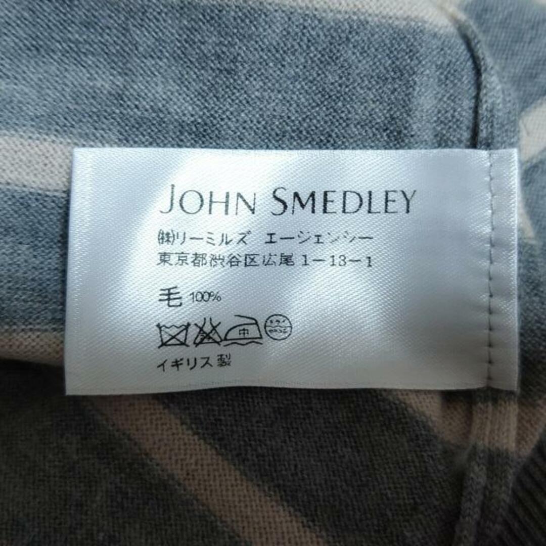 JOHN SMEDLEY(ジョンスメドレー)のJOHN SMEDLEY(ジョンスメドレー) 七分袖セーター レディース - グレー×レッド×マルチ クルーネック/ボーダー レディースのトップス(ニット/セーター)の商品写真