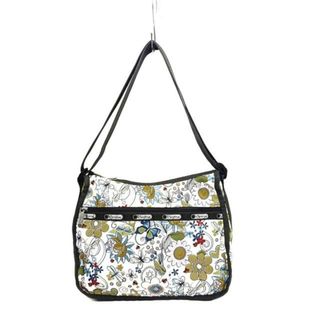 レスポートサック(LeSportsac)のLESPORTSAC(レスポートサック) ショルダーバッグ - 白×グレー×マルチ 花柄 レスポナイロン(ショルダーバッグ)