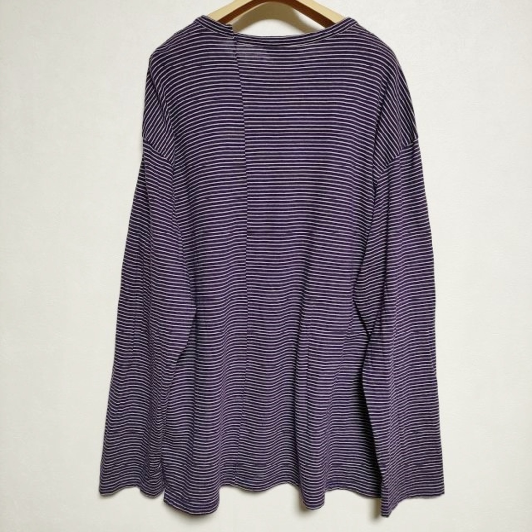 UNUSED(アンユーズド)のUNUSED LONG SLEEVE BORDER T-SHIRT 定価20900円 us1548 ボーダー 長袖Ｔシャツ カットソー ロンＴ パープル ホワイト メンズ アンユーズド【中古】4-0210M∞ メンズのトップス(Tシャツ/カットソー(七分/長袖))の商品写真