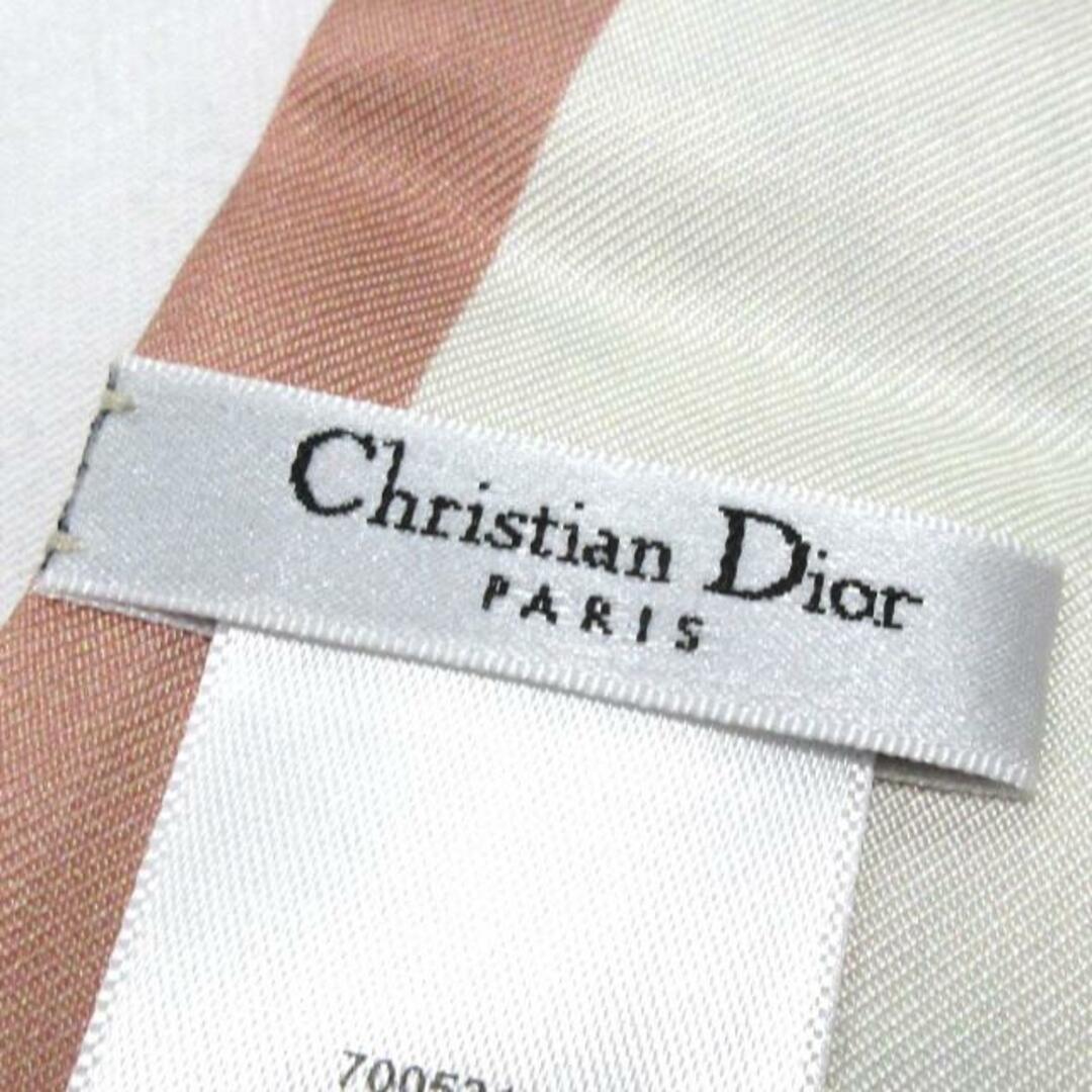 Christian Dior(クリスチャンディオール)のDIOR/ChristianDior(ディオール/クリスチャンディオール) スカーフ ミッツァ 15MIF106I611 ピンクベージュ×アイボリー×マルチ リボンスカーフ/花柄 レディースのファッション小物(バンダナ/スカーフ)の商品写真