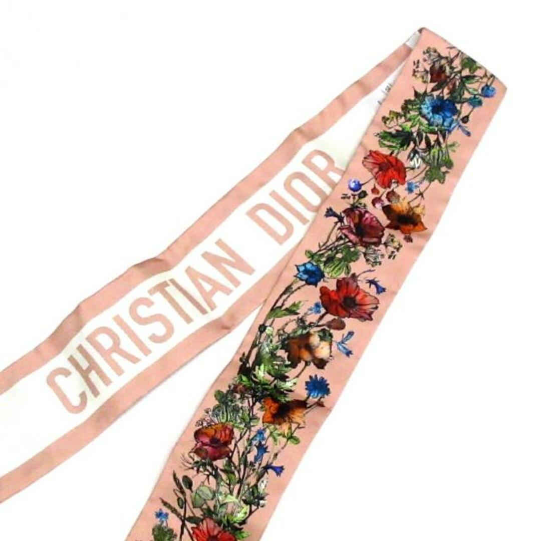 Christian Dior(クリスチャンディオール)のDIOR/ChristianDior(ディオール/クリスチャンディオール) スカーフ ミッツァ 15MIF106I611 ピンクベージュ×アイボリー×マルチ リボンスカーフ/花柄 レディースのファッション小物(バンダナ/スカーフ)の商品写真