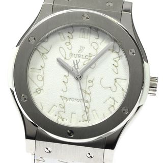 ウブロ(HUBLOT)のウブロ HUBLOT 511.NE.050W.VR.JBER19 クラシック・フュージョン ベルルッティ スクリット フラットビアンコ 自動巻き メンズ 美品 _801234(腕時計(アナログ))