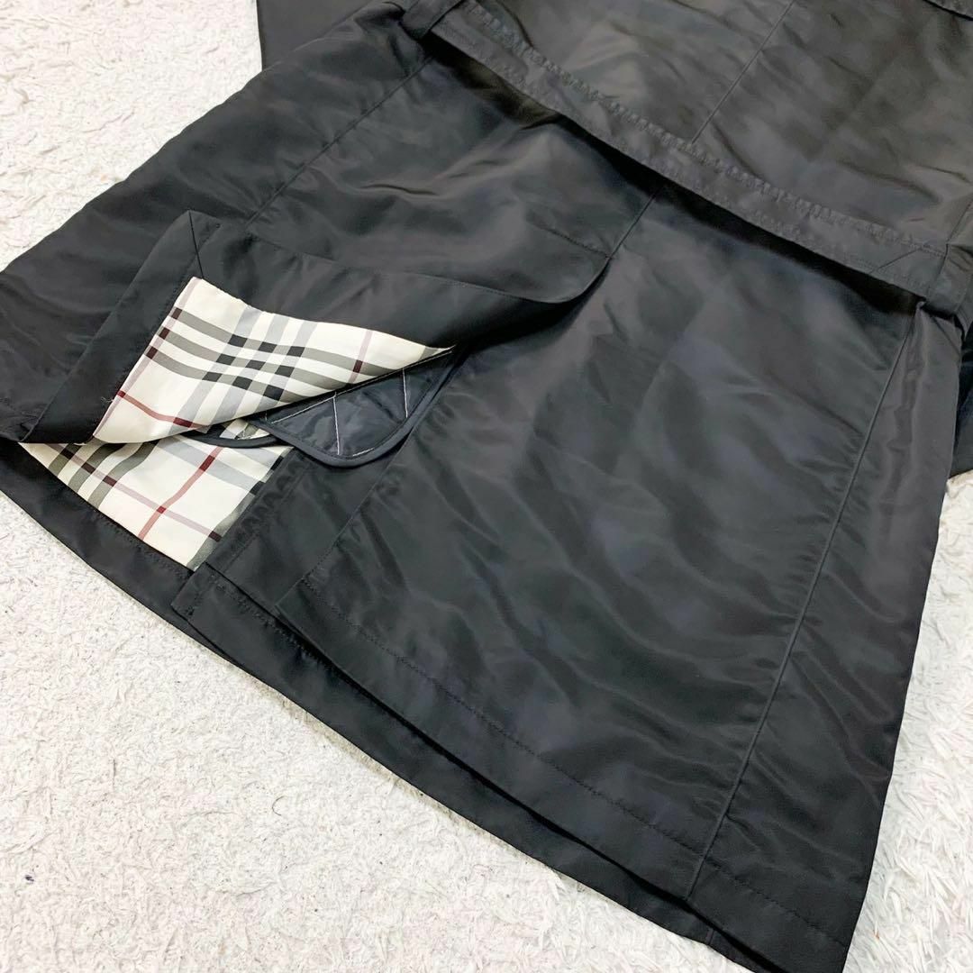 BURBERRY BLACK LABEL(バーバリーブラックレーベル)のバーバリーブラックレーベル トレンチコート ライナー付き ノバチェック　ブラック メンズのジャケット/アウター(トレンチコート)の商品写真