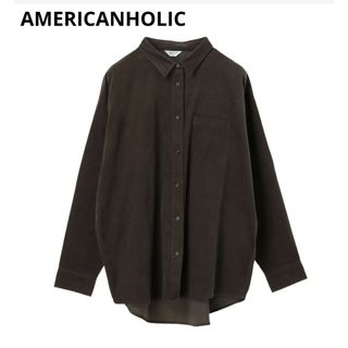 アメリカンホリック(AMERICAN HOLIC)の【AMERICANHOLIC】シンプル コーデュロイの様なシャツ(シャツ/ブラウス(長袖/七分))