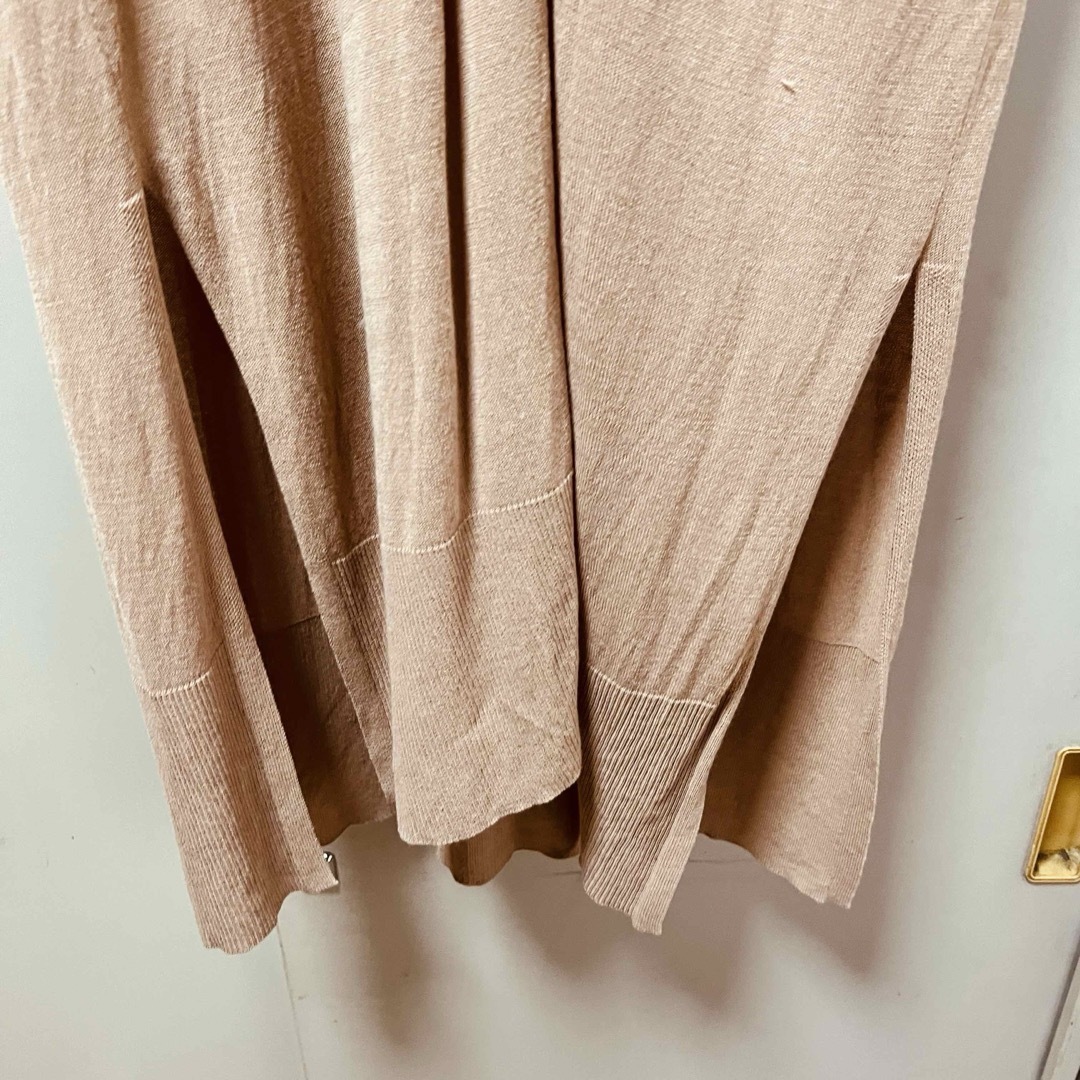 ZARA ロングベスト ベージュ 薄手