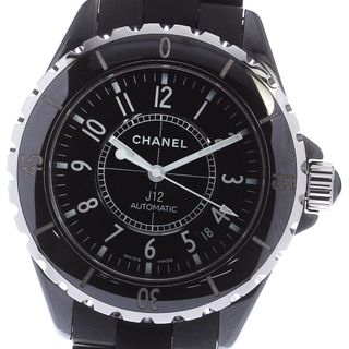 シャネル(CHANEL)のシャネル CHANEL H0684 J12 黒セラミック デイト 自動巻き メンズ 美品 _801273(腕時計(アナログ))