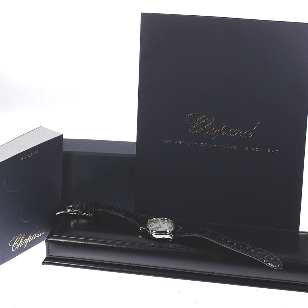 Chopard(ショパール)のショパール Chopard 278590-3001 ハッピースポーツ 5Pダイヤ＆サファイヤ クォーツ レディース 極美品 箱・保証書付き_803268 レディースのファッション小物(腕時計)の商品写真