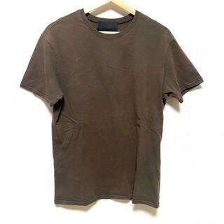 プラダ(PRADA)のPRADA(プラダ) 半袖Tシャツ サイズM メンズ - ダークブラウン クルーネック(Tシャツ/カットソー(半袖/袖なし))