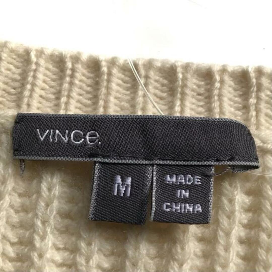 Vince(ビンス)のVINCE(ヴィンス) 長袖セーター サイズM レディース - アイボリー×ダークネイビー クルーネック レディースのトップス(ニット/セーター)の商品写真