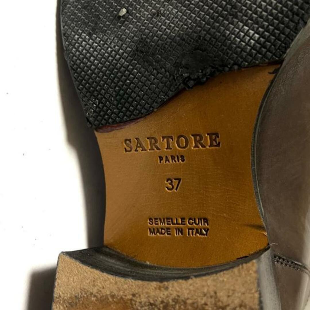 SARTORE(サルトル)のSARTORE(サルトル) ロングブーツ 37 - ダークブラウン アウトソール張替済/ウッドヒール レザー レディースの靴/シューズ(ブーツ)の商品写真
