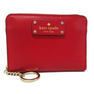 ケイトスペードニューヨーク(kate spade new york)のKate spade(ケイトスペード) コインケース - WLRU3212 レッド ラウンドファスナー/キーリング付き レザー(コインケース)