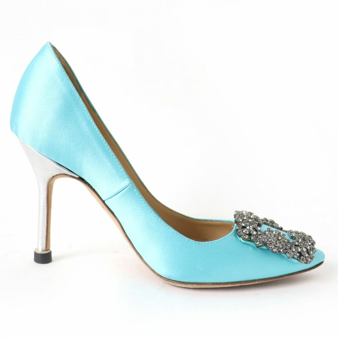 良品☆MANOLO BLAHNIK マノロブラニク ハンギシ ビジュー装飾 良品☆MANOLO BLAHNIK マノロブラニク ハンギシ ビジュー装飾
