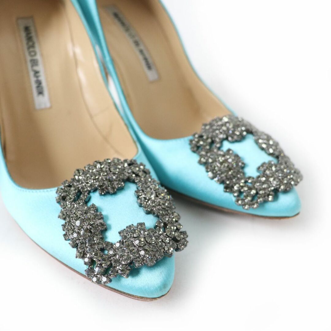 良品☆MANOLO BLAHNIK マノロブラニク ハンギシ ビジュー装飾 良品☆MANOLO BLAHNIK マノロブラニク ハンギシ ビジュー装飾