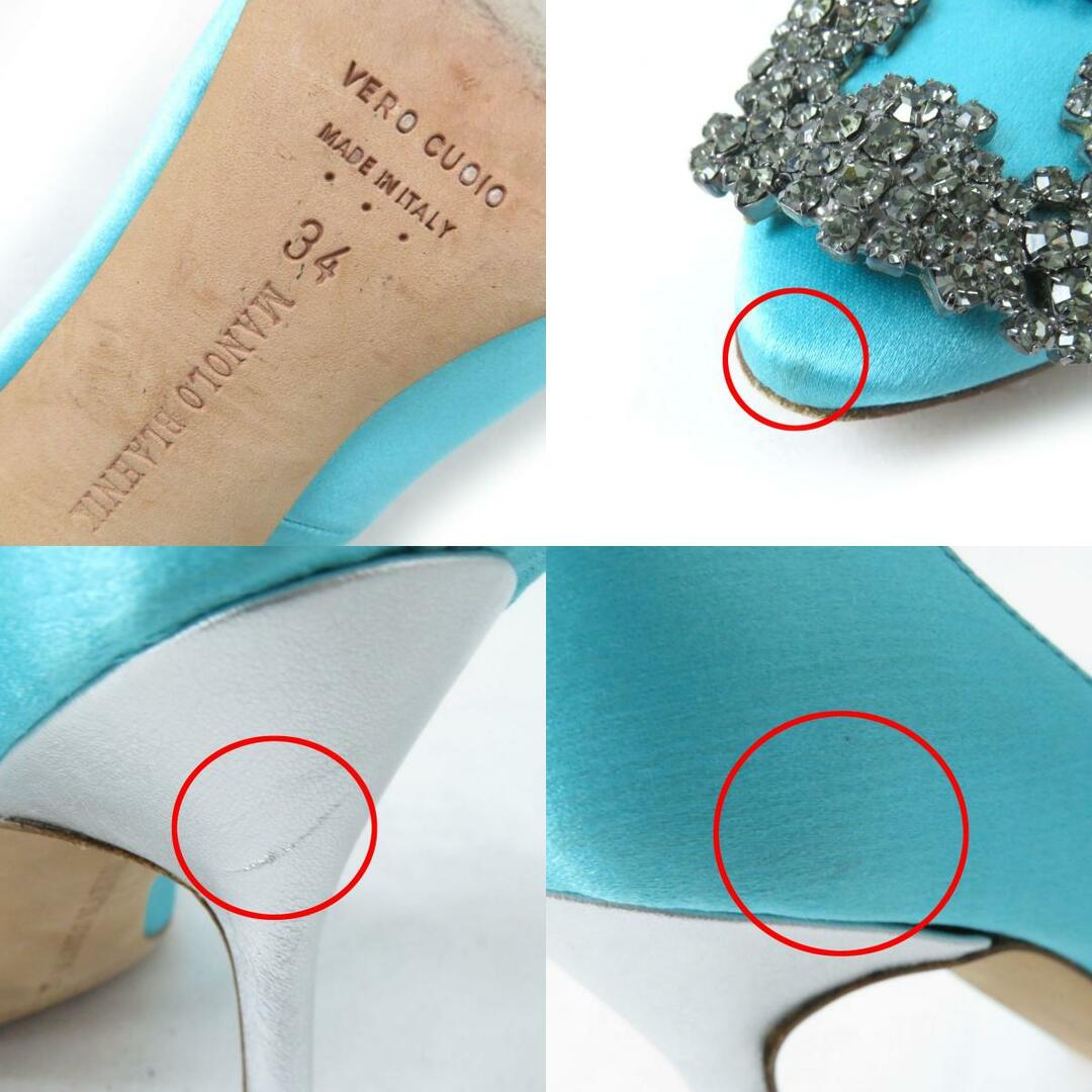良品☆MANOLO BLAHNIK マノロブラニク ハンギシ ビジュー装飾 良品☆MANOLO BLAHNIK マノロブラニク ハンギシ ビジュー装飾