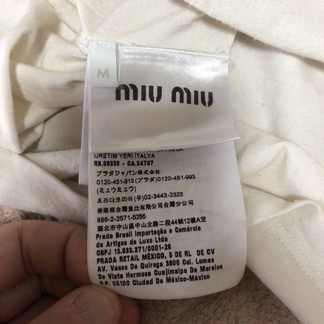 miumiu(ミュウミュウ)のmiumiu 23ss tシャツ レディースのトップス(シャツ/ブラウス(長袖/七分))の商品写真