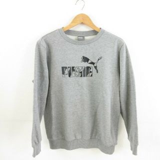 プーマ(PUMA)のプーマ PUMA トレーナー スウェット 裏起毛 長袖 プリント グレー L(スウェット)