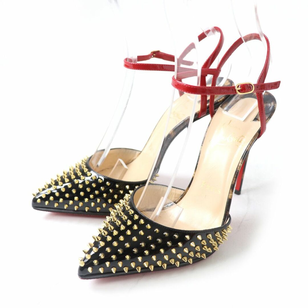 Christian Louboutin(クリスチャンルブタン)の美品☆クリスチャンルブタン BAILA SPIKE 1160601 スパイクスタッズ付 レオパード柄 パテントレザー パンプス マルチ 36 箱・保存袋付 レディースの靴/シューズ(ハイヒール/パンプス)の商品写真