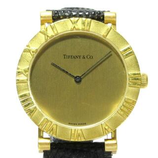 ティファニー(Tiffany & Co.)のTIFFANY&Co.(ティファニー) 腕時計 アトラス D286.753 メンズ 金無垢/K18YG/革ベルト ゴールド(その他)