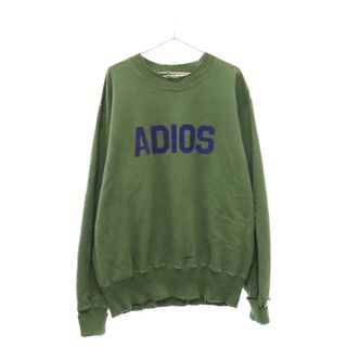 Perfect Ribs パーフェクトリブス BAICK Crew Neck Sweat Shirts ADIOS ベーシック クルーネック スウェット トレーナー グリーン(スウェット)