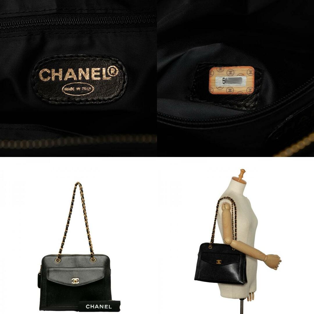 CHANEL - シャネル ココマーク チェーン トートバッグ キャビア CHANEL - シャネル ココマーク チェーン トートバッグ キャビア