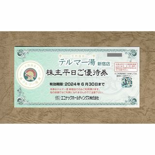 テルマー湯 平日12時間利用券☆エコナック株主優待券(その他)