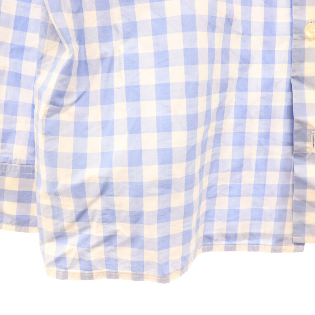 PRADA(プラダ)のPRADA プラダ コットン チェック長袖シャツ ブルー/ホワイト メンズのトップス(シャツ)の商品写真