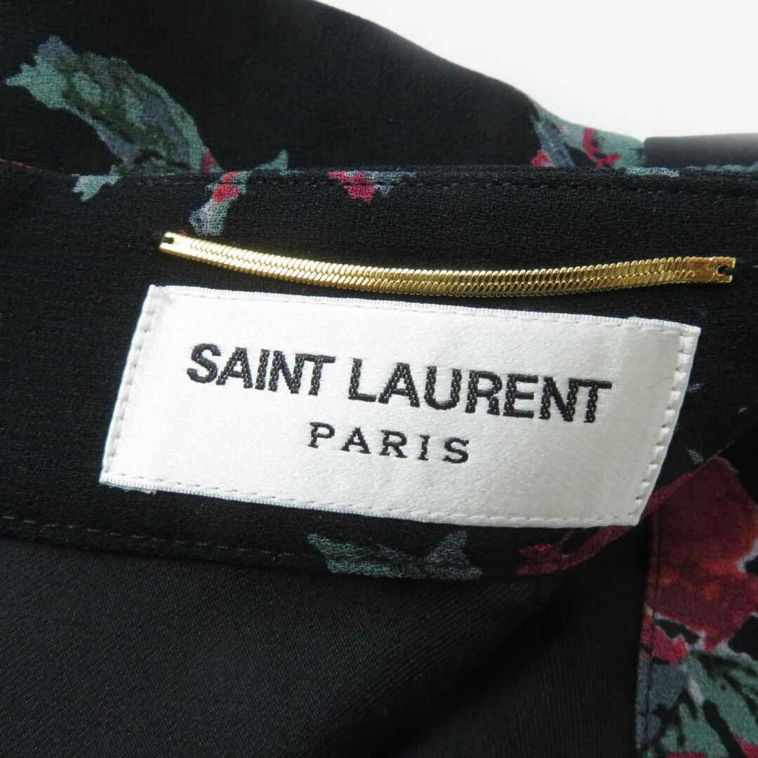 Saint Laurent(サンローラン)の美品★正規品 SAINT LAURENT PARIS サンローランパリ 花柄 ひざ丈 シフォン フレアスカート／ボトムス レディース マルチカラー 34 伊製 レディースのスカート(ひざ丈スカート)の商品写真