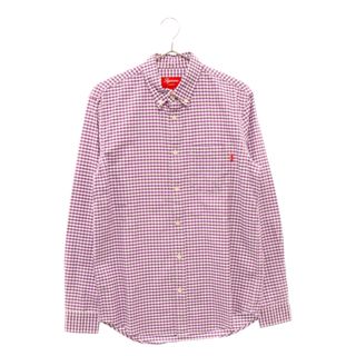 シュプリーム(Supreme)のSUPREME シュプリーム 12AW Gingham Oxford Shirt ギンガム オックスフォード チェック長袖シャツ パープル(シャツ)