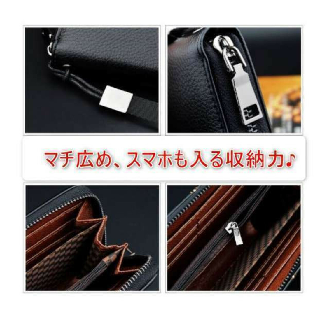 a343 メンズ 長財布 ラウンドファスナー ウォレット 高級　サイフ  黒 メンズのファッション小物(長財布)の商品写真